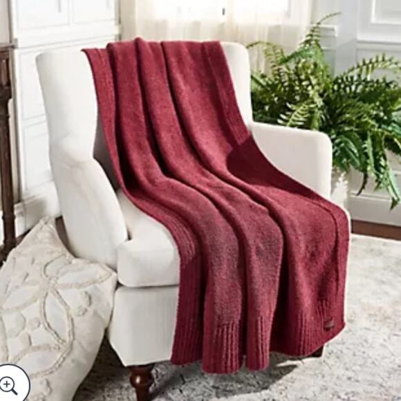 Barefoot Dreams CozyChic 45x60 Stacked Rib Border Blanket - Picture 1 of 8